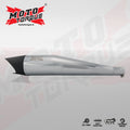 Moto Torque Shark Half Chrome Performance Exhaust for Royal Enfield – Universal UCE Slip-On Exhaust - View 3
