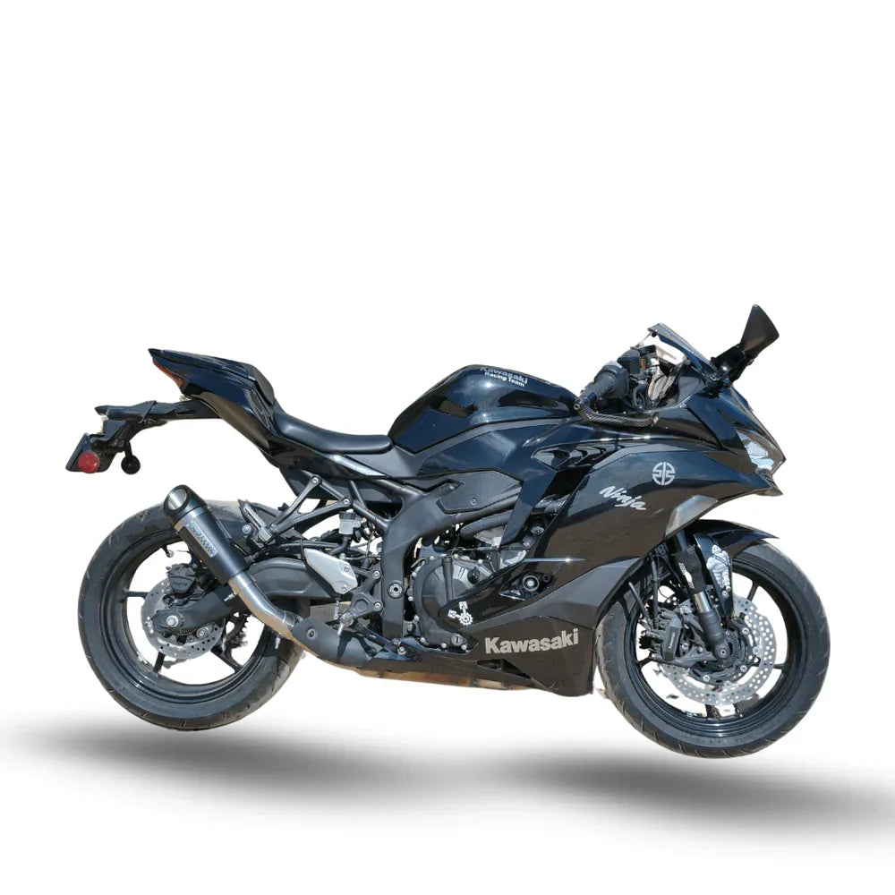 Barrel Outlaw 2.0 Slip-On Exhaust for Kawasaki ZX-4R / ZX-4RR (Black) | 304 Stainless Steel Performance Exhaust - View 5