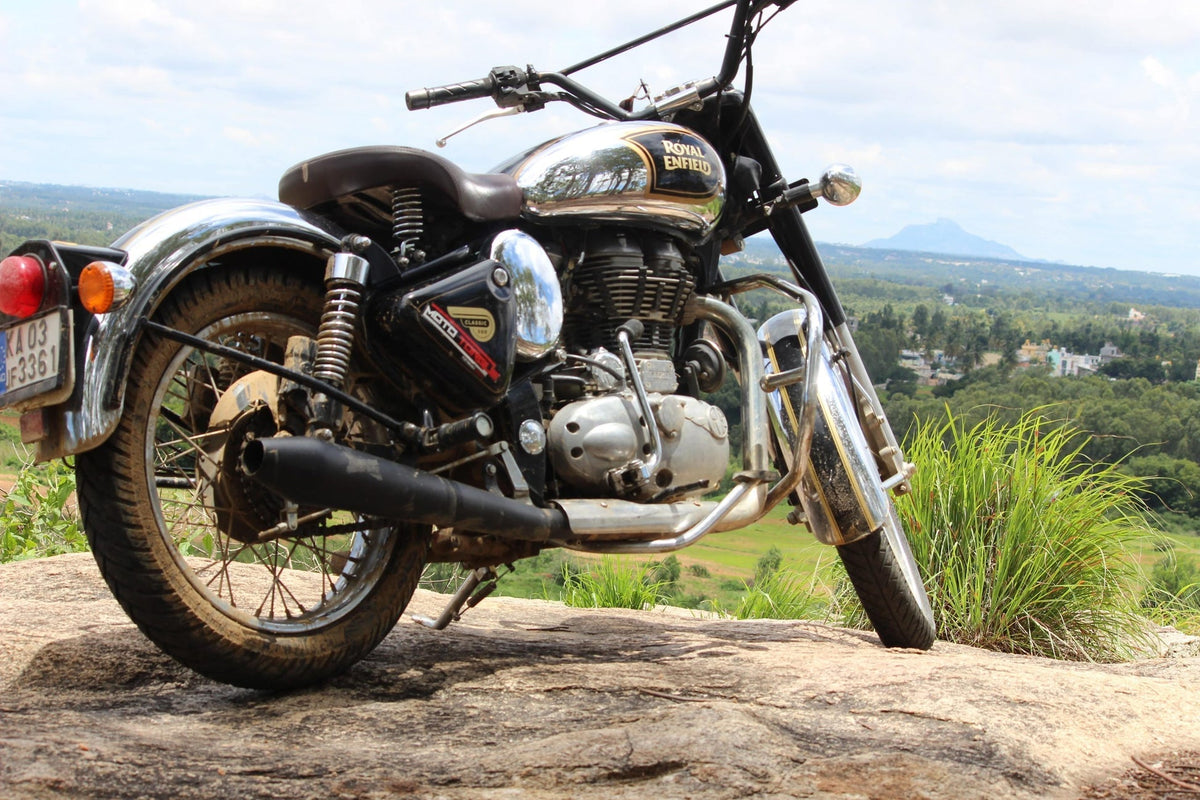 Moto Torque Launcher Pro Black Performance Exhaust for Royal Enfield – Stainless Steel Slip-On Exhaust - View 2