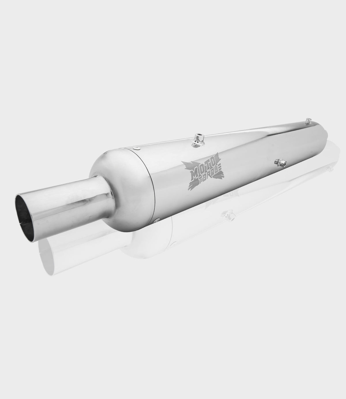 Moto Torque Replica Chrome Exhaust for Royal Enfield Classic 350/500 BS6 | Performance Exhaust with Deep Bass Sound - View 2