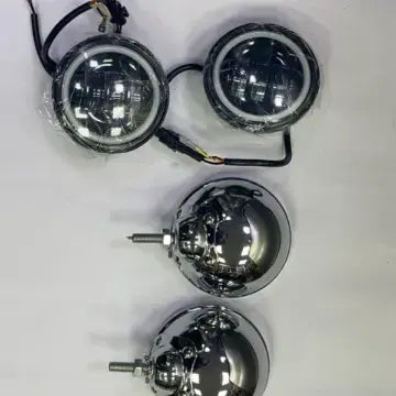 Fog Lights for Harley Davidson with Chrome Consoles