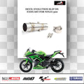 Devil Evolution Slip-On Exhaust with Link Pipe for Kawasaki Ninja 400 / Kawasaki Ninja 500 | Performance Racing Exhaust India