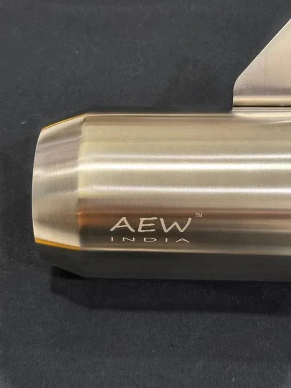 AEW Edge Exhaust with Mid Pipe & Catalytic Converter for Royal Enfield Bear 650 | AEW Performance Silencer - View 2