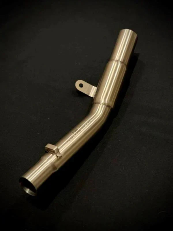 AEW Edge Exhaust with Mid Pipe & Catalytic Converter for Royal Enfield Bear 650 | AEW Performance Silencer