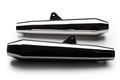 AEW TE 102 Megaphone Performance Exhaust for Interceptor 650 / Continental GT 650 | Black, Stainless Steel & Mirror Polish