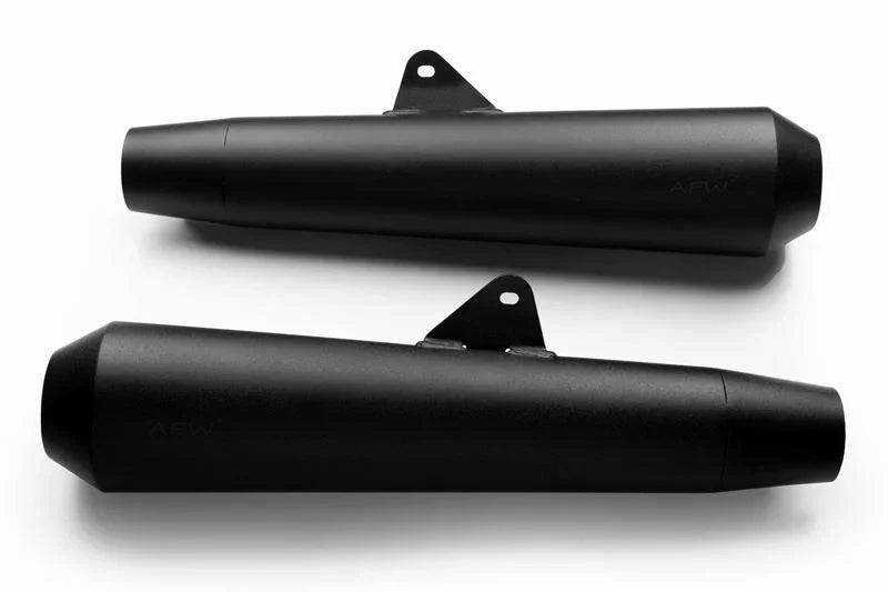 AEW TE 103 Megaphone Performance Exhaust for Interceptor 650 / Continental GT 650 | Black & Stainless Steel Variants - View 2