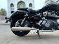 AEW TE 202 Performance Exhaust for Royal Enfield Super Meteor 650 | Stainless Steel & Chrome Exhaust Silencer - View 6