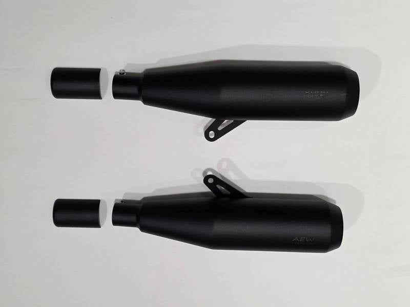 AEW TE 104 EDGE Slip-On Exhaust Interceptor 650 / GT 650 Heat Resistant Black | 304 Stainless Steel Performance Megaphone
