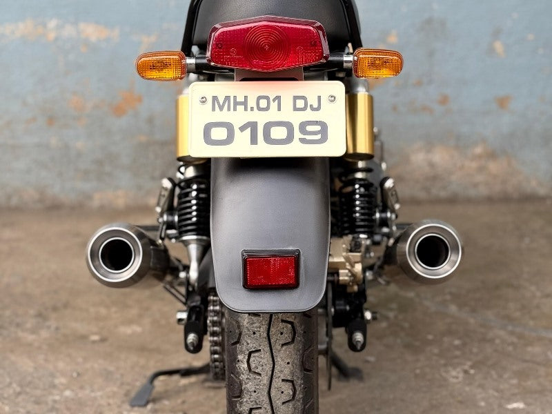 AEW TE 104 EDGE Slip-On Exhaust Interceptor 650 / GT 650 Stainless Steel Matt Polish | Performance Megaphone Silencer - View