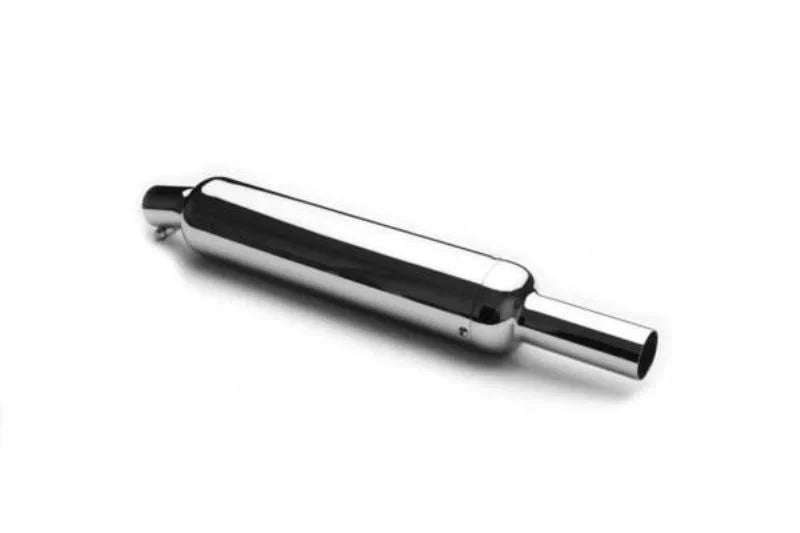 AEW TE201 Short Pipes Performance Exhaust for Royal Enfield Interceptor 650 | Classic Style Chrome & Stainless Steel - View 5