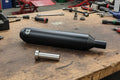 SS Motocorp Slip-On Exhaust for Royal Enfield Classic Reborn 350 | Steel Polished & Matte Black Finish Performance Silencer