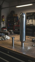 SS Motocorp Slip-On Exhaust for Royal Enfield Meteor 350 | Steel Polished & Matte Black Finish Performance Silencer - View 5