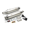 Red Rooster Astral Polish Exhaust for Royal Enfield Super Meteor 650 – SS304 Chrome Performance Silencer - View 3