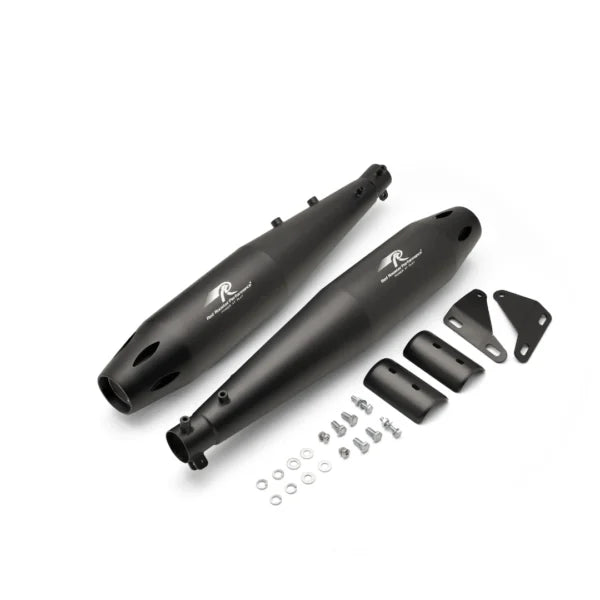 Red Rooster Performance Atlas Pro Exhaust for Royal Enfield Classic 650 – Performance Slip-On (Polish / Matte / Black) - View
