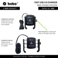 BOBO BM1 Bike Phone Mount with USB 3.0 Fast charger - View 7