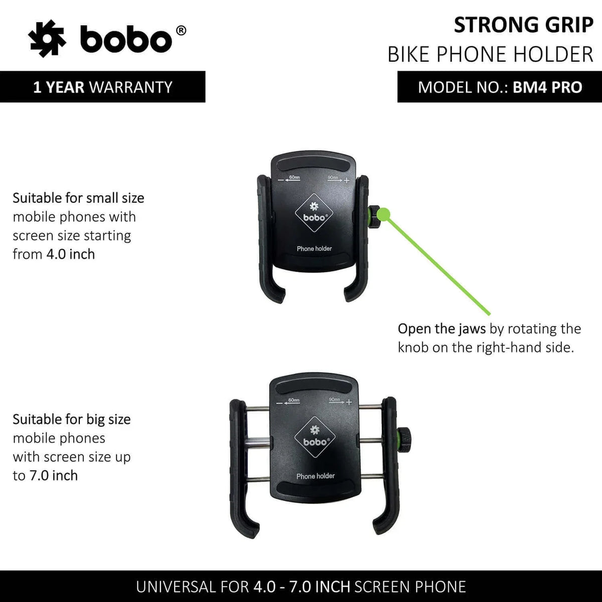 BOBO BM4 PRO Bike Phone Holder with Vibration Controller - View 3