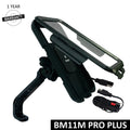 BOBO BM11H/M PRO PLUS Fully Waterproof Bike Phone Holder with PRO PLUS Vibration Damper with Fast 15W Wireless & USB-C