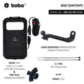BOBO BM11H/M PRO PLUS Fully Waterproof Bike Phone Holder with PRO PLUS Vibration Damper with Fast 15W Wireless & USB-C