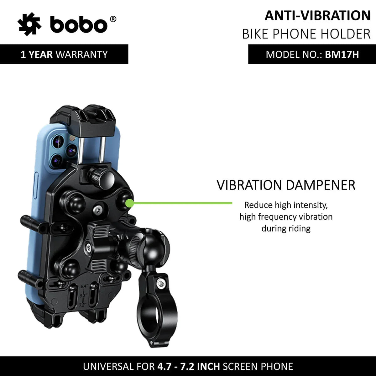 BOBO BM17H/M PRO Anti-Vibration Bike Phone Holder - View 5