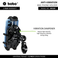 BOBO BM18H/M PRO Anti-Vibration Phone Mount with 15W Wireless Charger & USB-C Charging - View 7