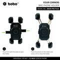 BOBO BM20 PRO PLUS 4-Corner Grip Bike Phone Holder with PRO PLUS Vibration Damper - View 2