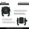 BOBO BM24 PRO PLUS Quick Release Bike Phone Holder with 36W USB-C Charger - View 4