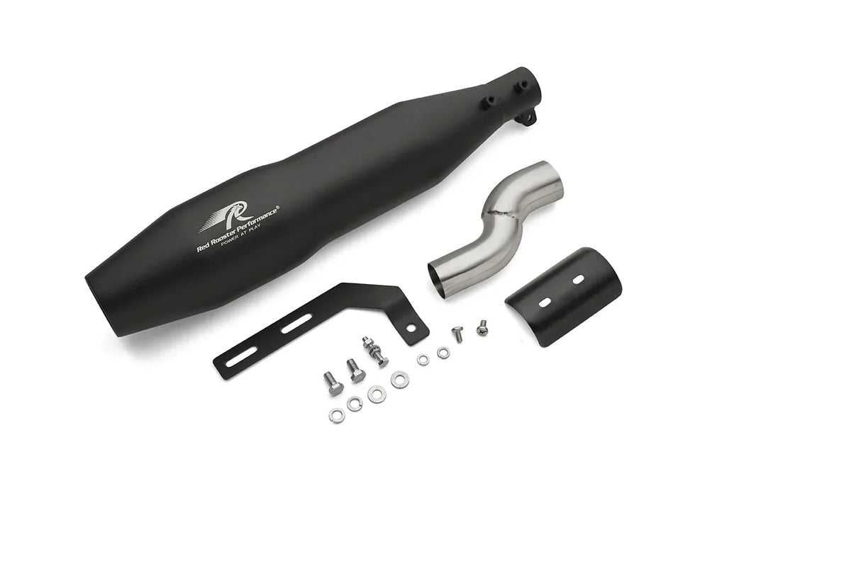Red Rooster Blaze Exhaust for Triumph Scrambler 400 X & Triumph Speed 400 (Polish / Black / Matte) - View 2