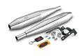 Red Rooster Celesta Pro Exhaust for Yezdi Roadster / Jawa 42 / Jawa 42 FJ / Jawa Classic (Polish / Black)