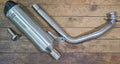SS Motocorp Full System Exhaust for Royal Enfield Himalayan 450 | Stainless Steel Header + Carbon Fiber Tip Slip-On