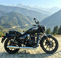 SS Motocorp Slip-On Exhaust for Royal Enfield Meteor 350 | Steel Polished & Matte Black Finish Performance Silencer - View 3