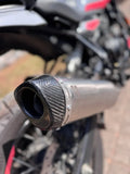 SS Motocorp Full System Exhaust for Royal Enfield Himalayan 450 | Stainless Steel Header + Carbon Fiber Tip Slip-On