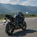 Barrel Outlaw V2 Slip-On Exhaust with Link Pipe for Kawasaki Ninja 1100SX (Black) | 304 Stainless Steel Performance Exhaust