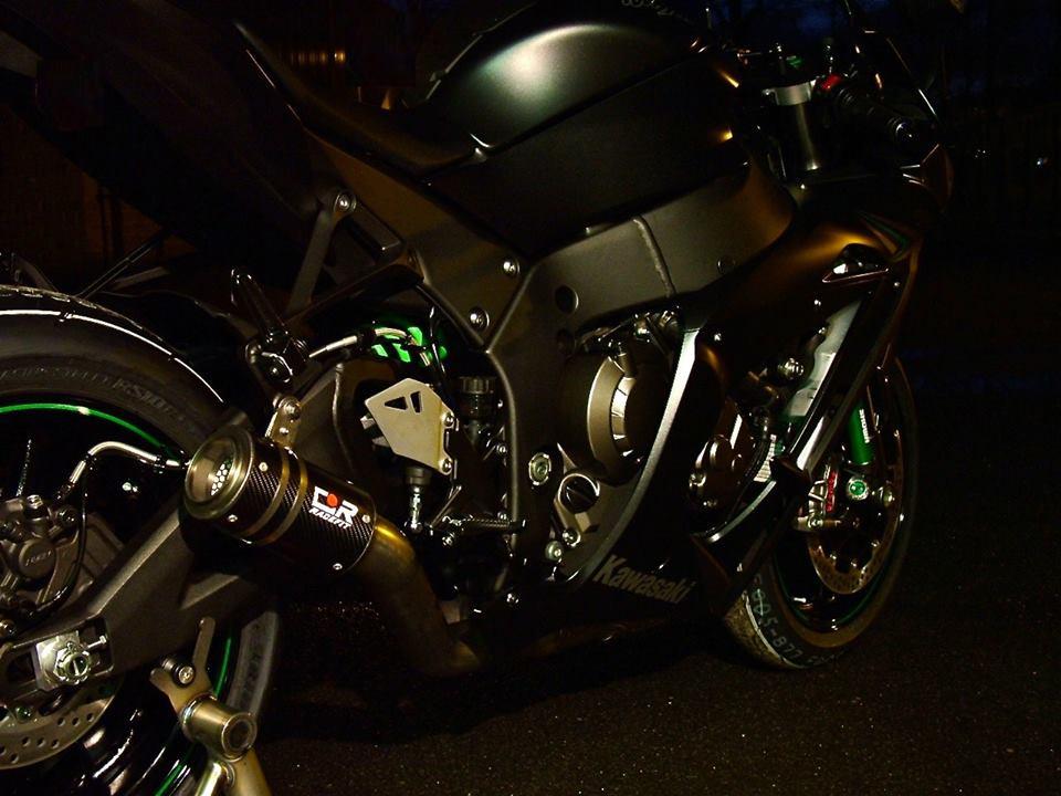 Racefit Growler Titanium Carbon Slip On Exhaust For Kawasaki Zx 10R