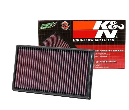 K&N 33-3005 High-Flow Replacement Air Filter for VW, Audi, SEAT & Skoda 2.0L Gas & Diesel – Washable Performance Drop-In Air