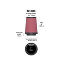 K&N RU-4550 High-Flow Original Universal Air Filter – 4 Inch Flange Reusable Washable Performance Engine Intake Filter – Up