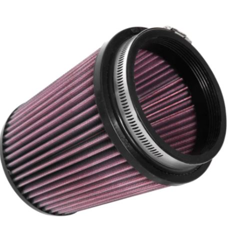 K&N RU-4550 High-Flow Original Universal Air Filter – 4 Inch Flange Reusable Washable Performance Engine Intake Filter – Up
