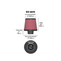 K&N RX-4870 X-Stream High-Flow Universal Air Filter – Reusable Washable Clamp-On Performance Engine Intake Filter – Up to 99%