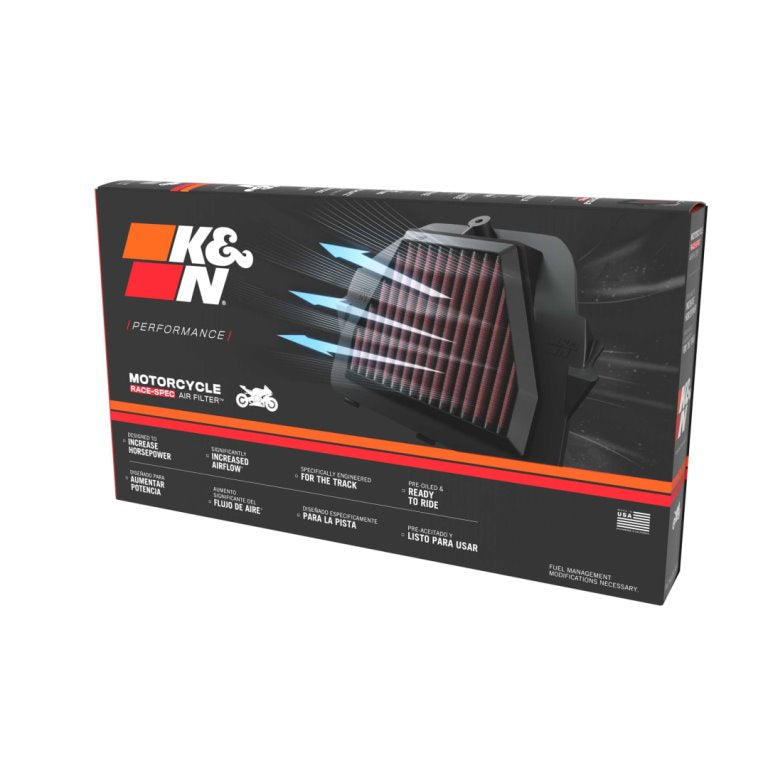 K&N BM-1010R High Flow Lifetime Racing Air Filter for BMW S1000RR, S1000R, S1000XR & HP4 (2009-2020) - View 2