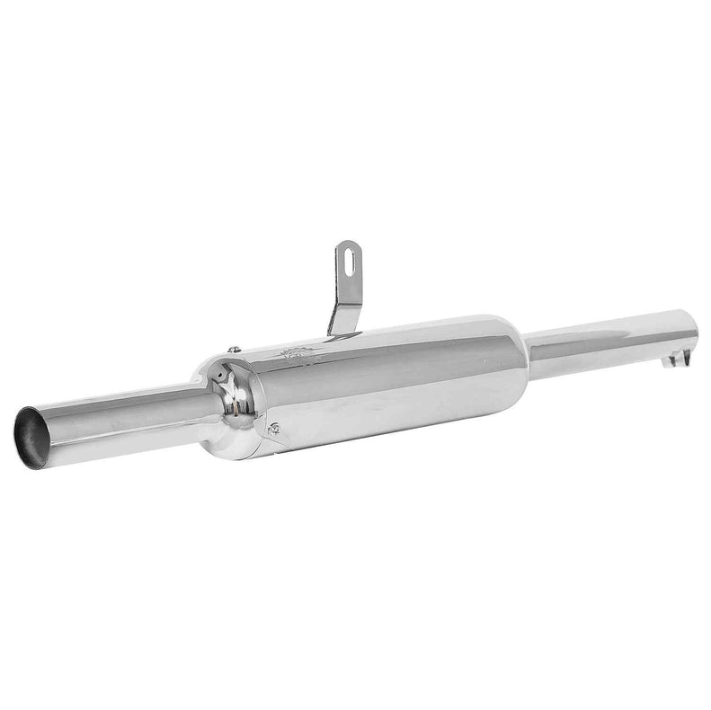 LGP Glass Wool Bike Silencer Exhaust | Universal Deep Sound Motorcycle Exhaust – Silver - View 3