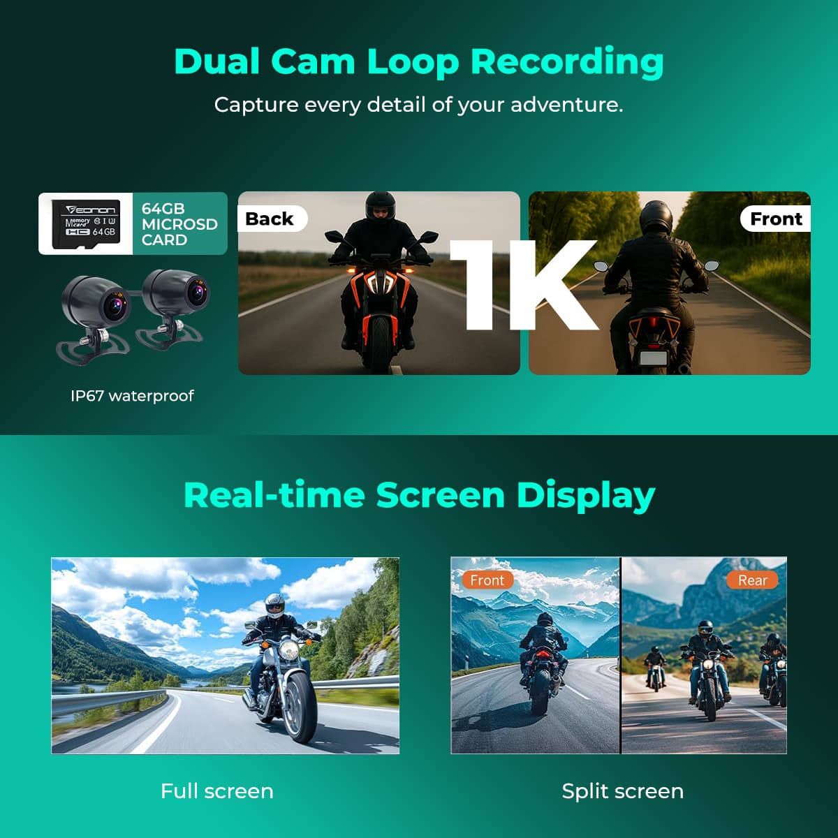 SIMTAC MOTORCYCLE GPS CARPLAY & ANDROID AUTO SYSTEM – M10DT - View 4