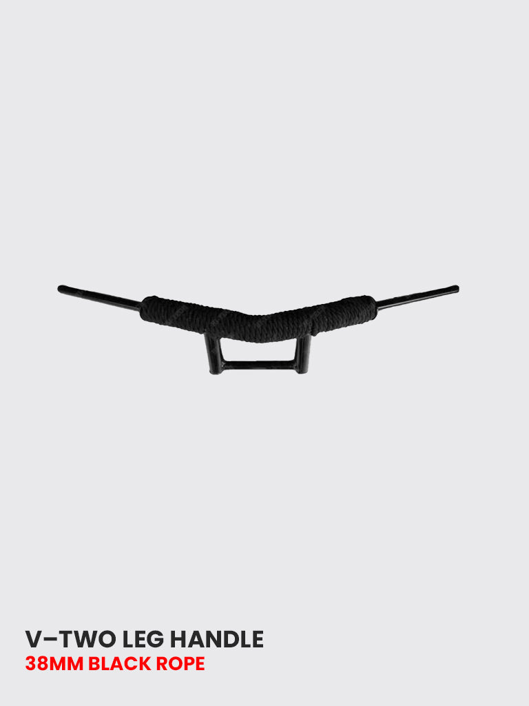 V - Two Leg Handle 38mm Black Rope - RE 028BR