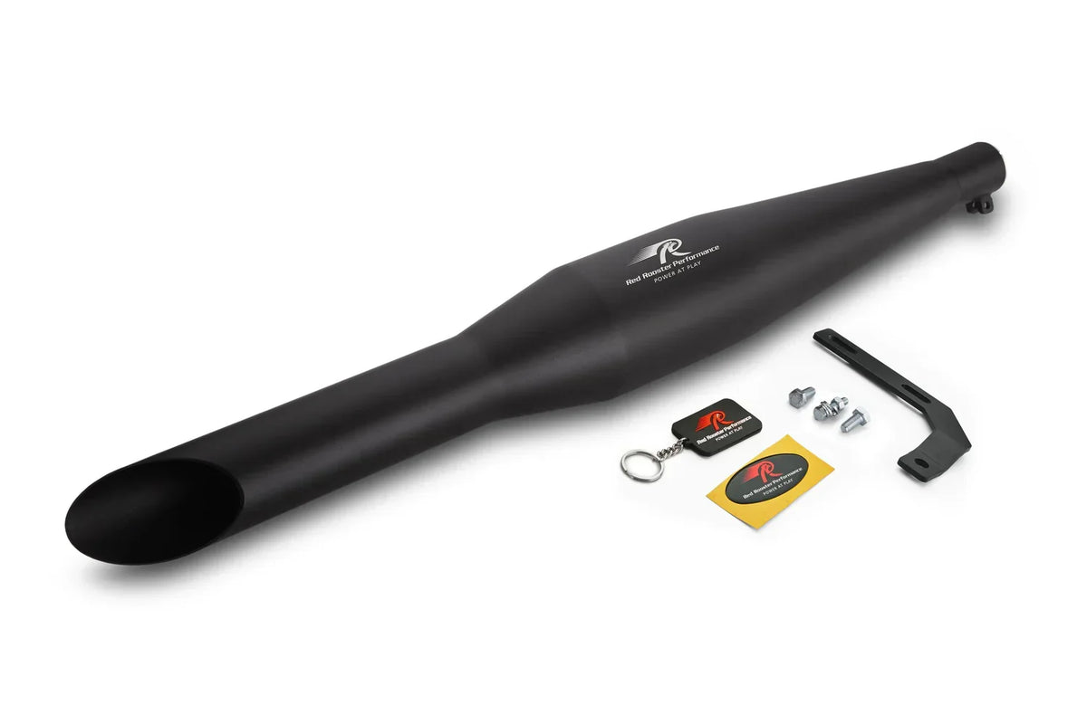 Red Rooster Rumbler Exhaust for Royal Enfield Thunderbird 350 (Polish / Black / Matte)