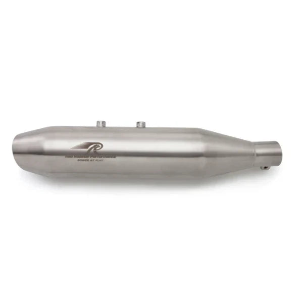 Red Rooster Rumbler Max Exhaust for Royal Enfield Hunter 350 – Polish / Matte / Black - View 9