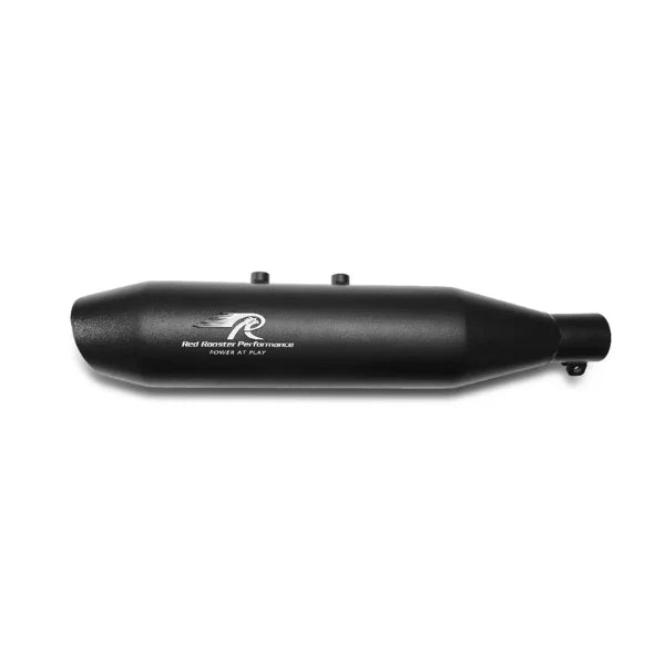 Red Rooster Rumbler Max Exhaust for Royal Enfield Hunter 350 – Polish / Matte / Black - View 7