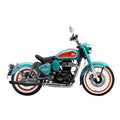Red Rooster Rumbler Ace Exhaust for Royal Enfield Goan Classic 350 (Polish / Black / Matte) - View 2
