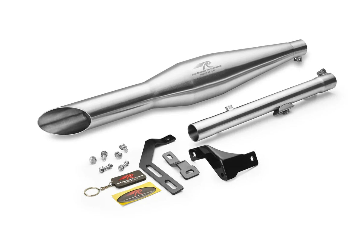 Red Rooster Rumbler Ace Exhaust for Royal Enfield Meteor 350 & Royal Enfield Classic 350 Reborn (Polish / Matte / Black)