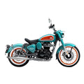 Red Rooster Rumbler Ace Exhaust for Royal Enfield Goan Classic 350 (Polish / Black / Matte) - View 9