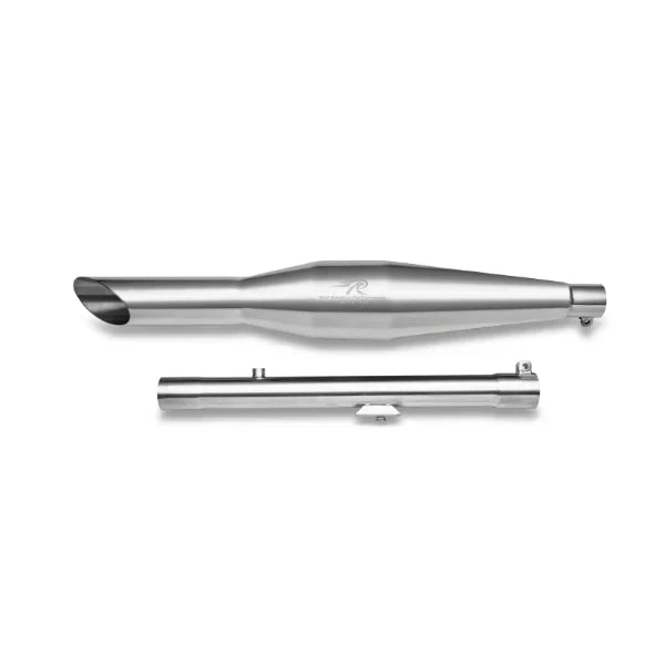 Red Rooster Rumbler Ace Exhaust for Royal Enfield Goan Classic 350 (Polish / Black / Matte) - View 4