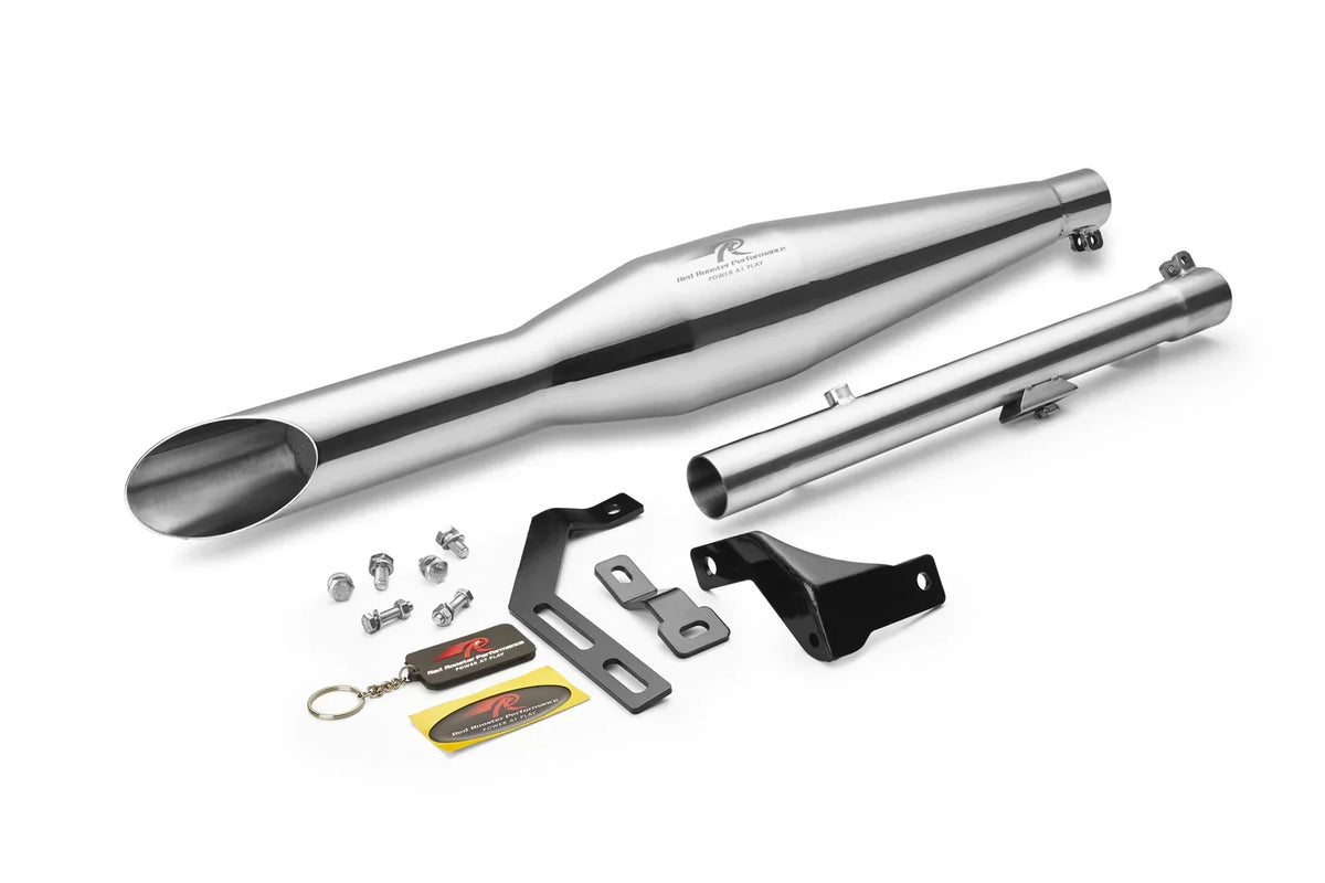 Red Rooster Rumbler Ace Exhaust for Royal Enfield Meteor 350 & Royal Enfield Classic 350 Reborn (Polish / Matte / Black)