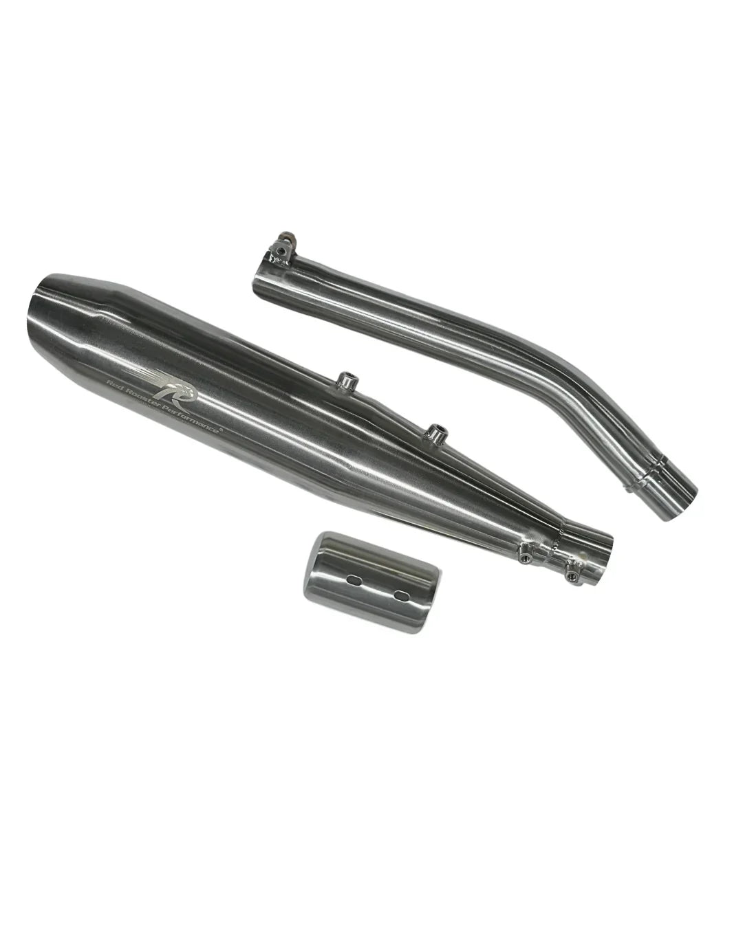 Red Rooster Stellar X Exhaust for Royal Enfield Bear 650 – Polish / Black / Matte - View 3